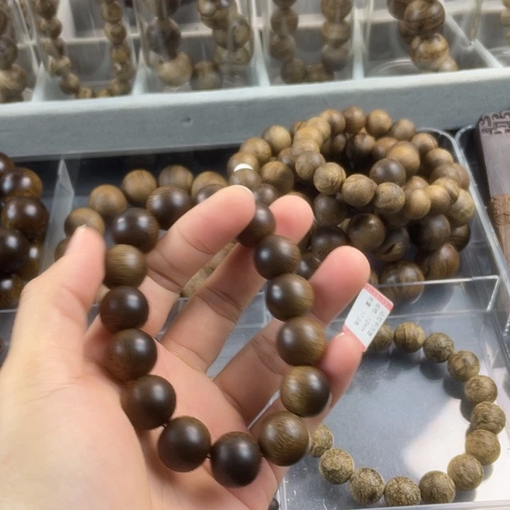保***墅手串沉香越南芽庄白奇1.4