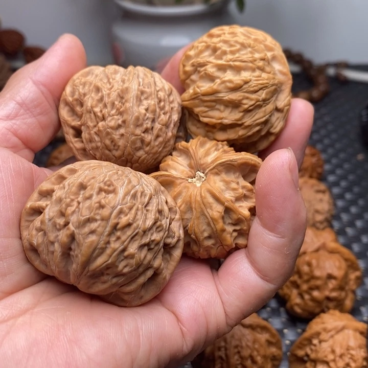 文玩核桃把件茶*未未 铁锤+富甲