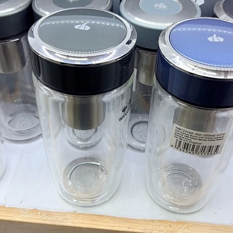 万象玻璃双层V270，蓝色360毫升