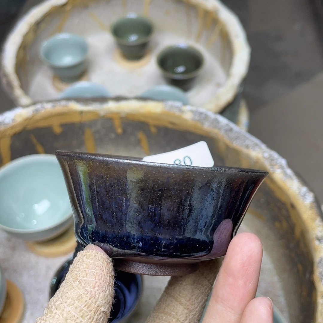 ****)茶盏80 福临号建盏柴烧薄胎微瑕