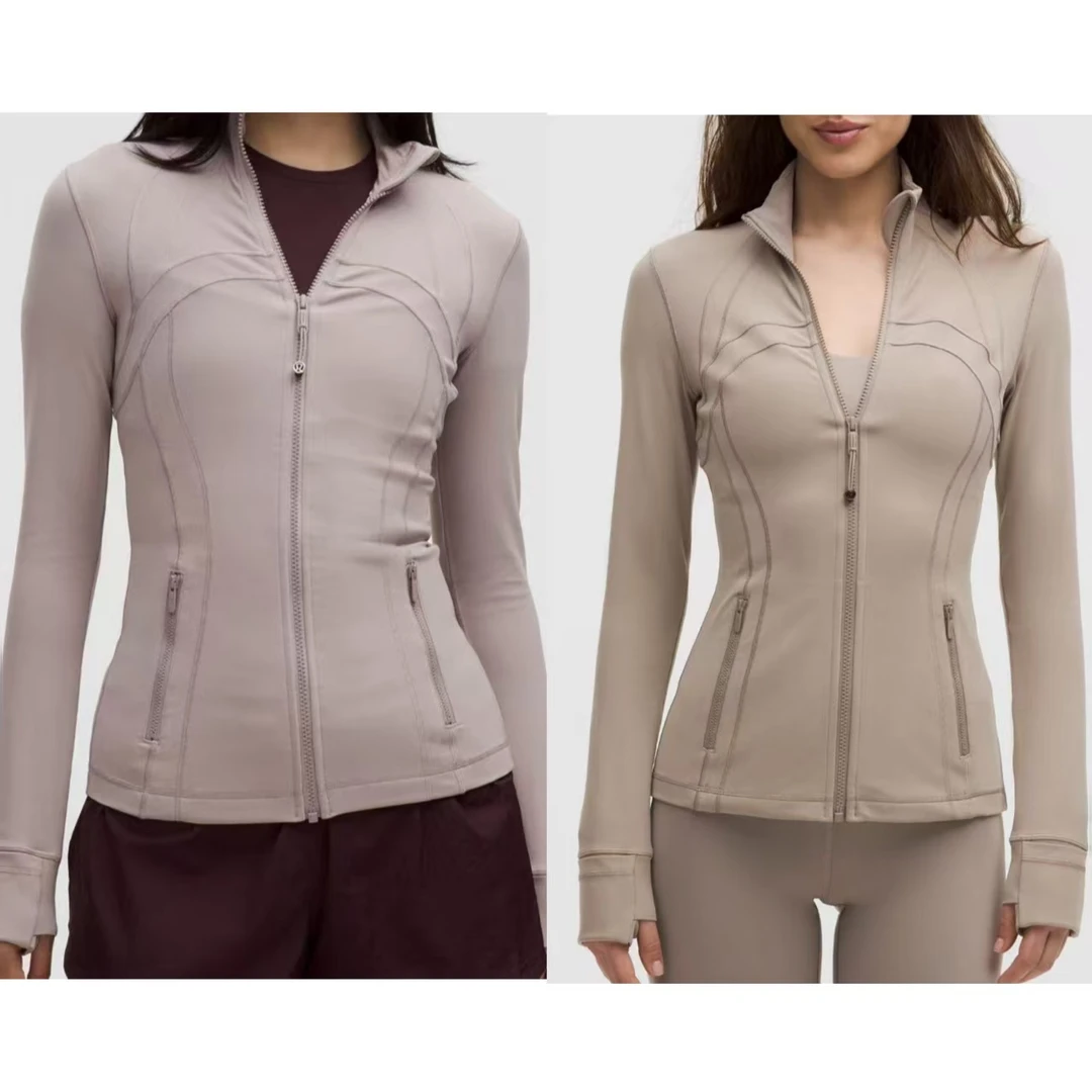 lululemon Define Nulu立领女士瑜伽外套长款/暖灰/淡紫灰/
