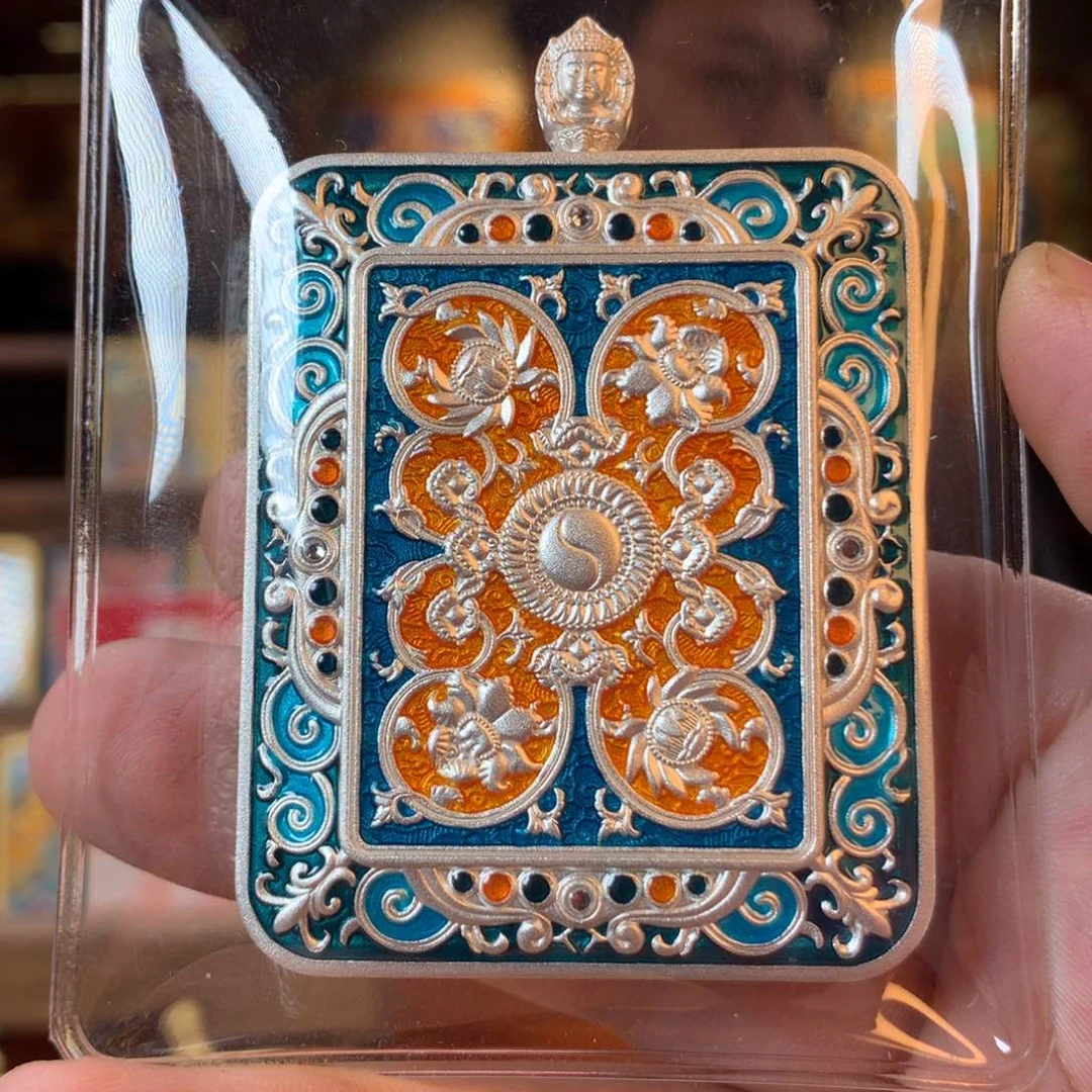 吊坠澎****店热贡纯手绘唐卡壳子