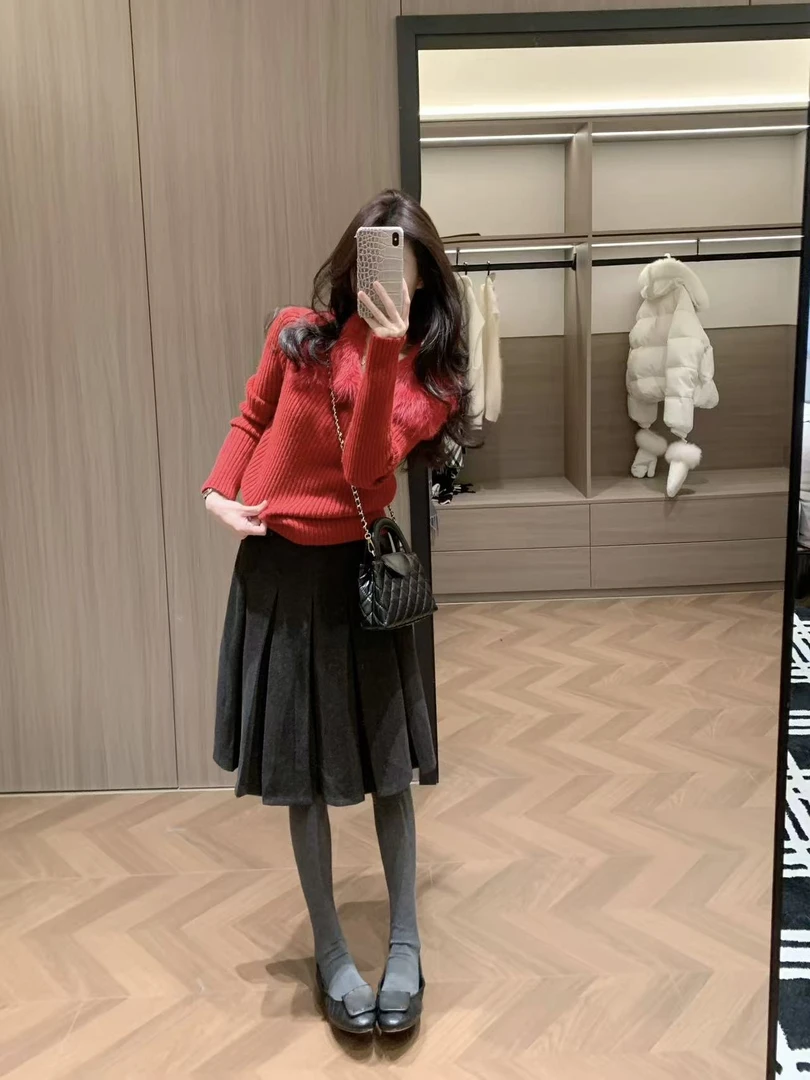 小众炸街高级感女装韩版气质减时尚韩版上衣气质休闲半身裙套装