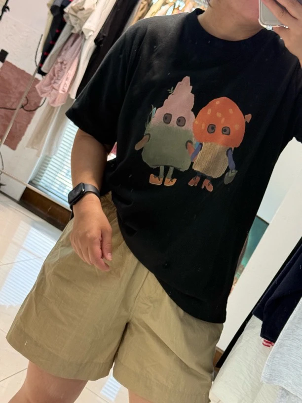 배추❤️泡菜国小怪兽彩色圆领短袖T恤 宽松