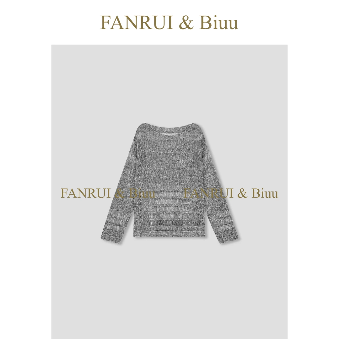 FANRUI/泛芮「流织梦纱」独特小众设计感夏季复古时髦针织衫B17080