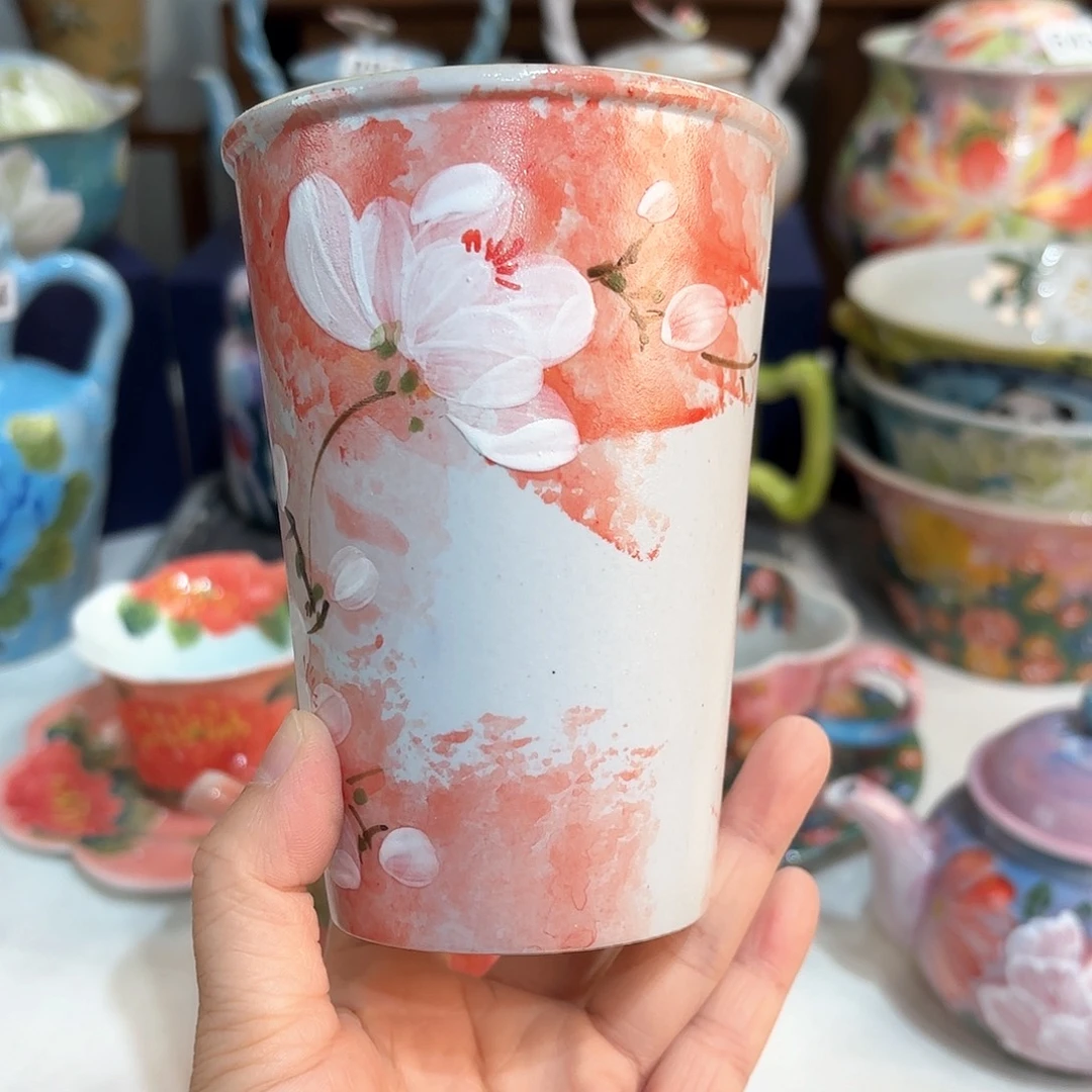 景德镇手绘高温釉下彩陶瓷茶具
