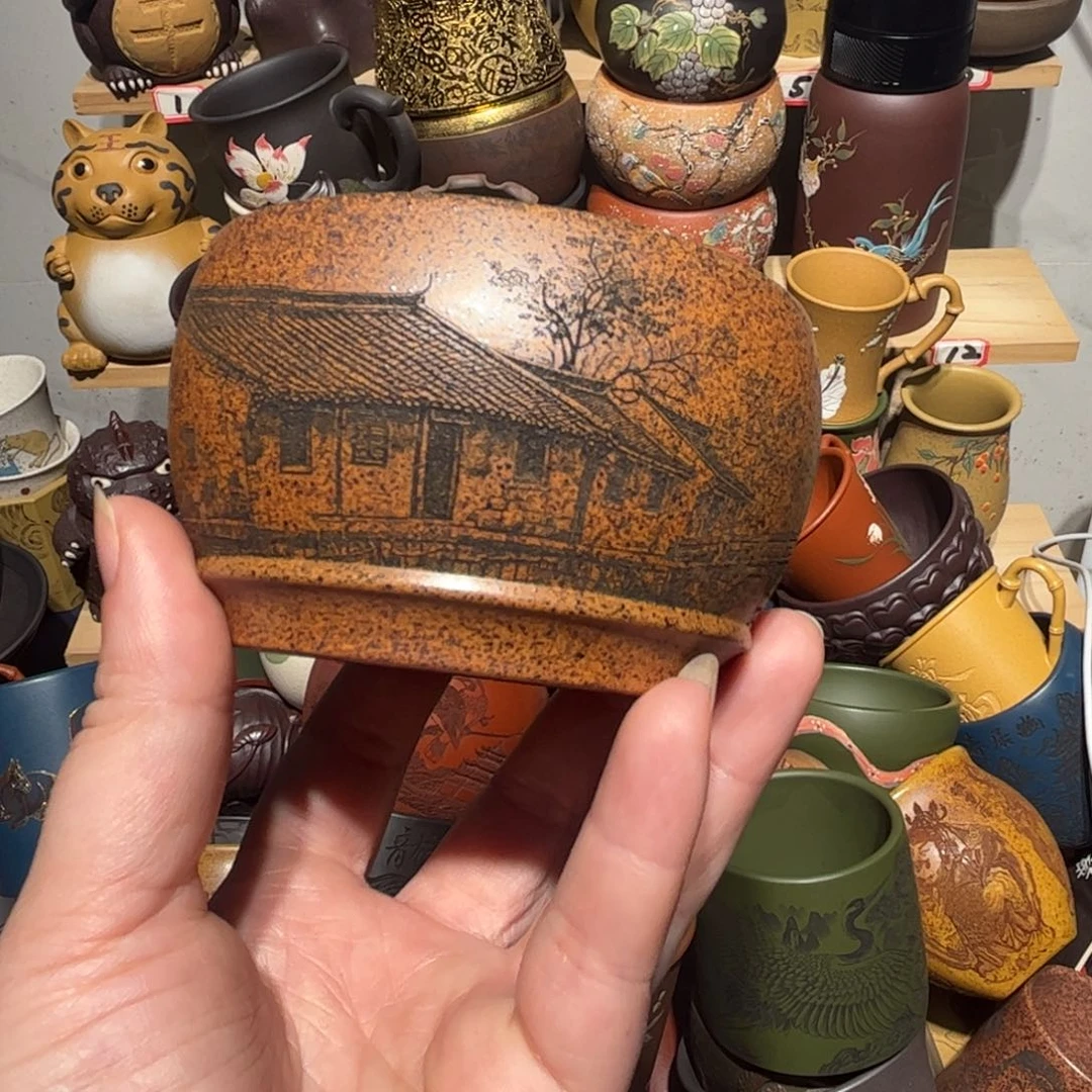 紫砂茶杯宜兴紫砂主人杯