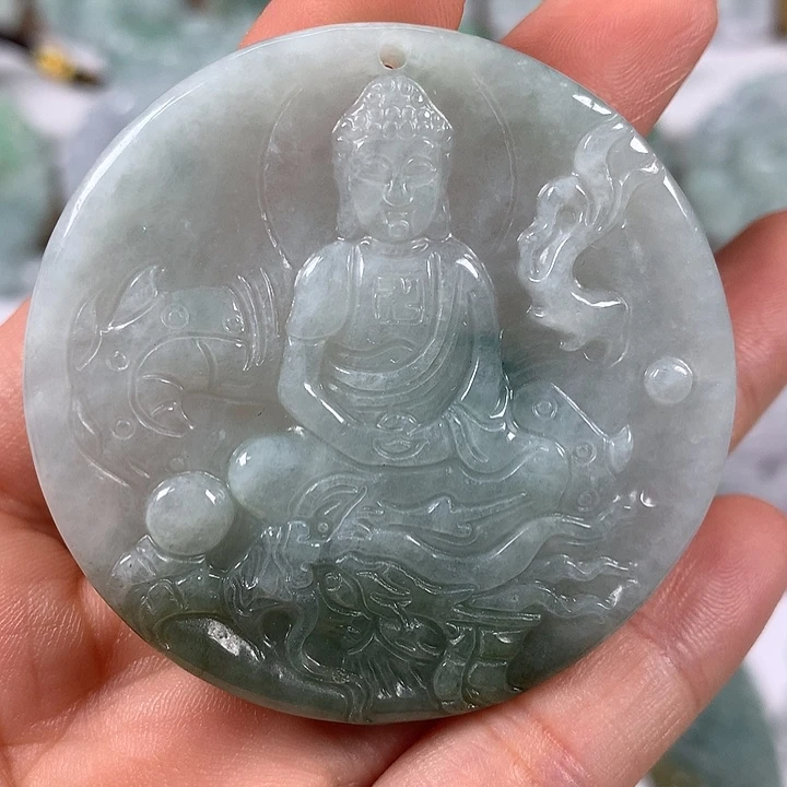 颈饰未镶嵌翡翠玉龙大日如来福利