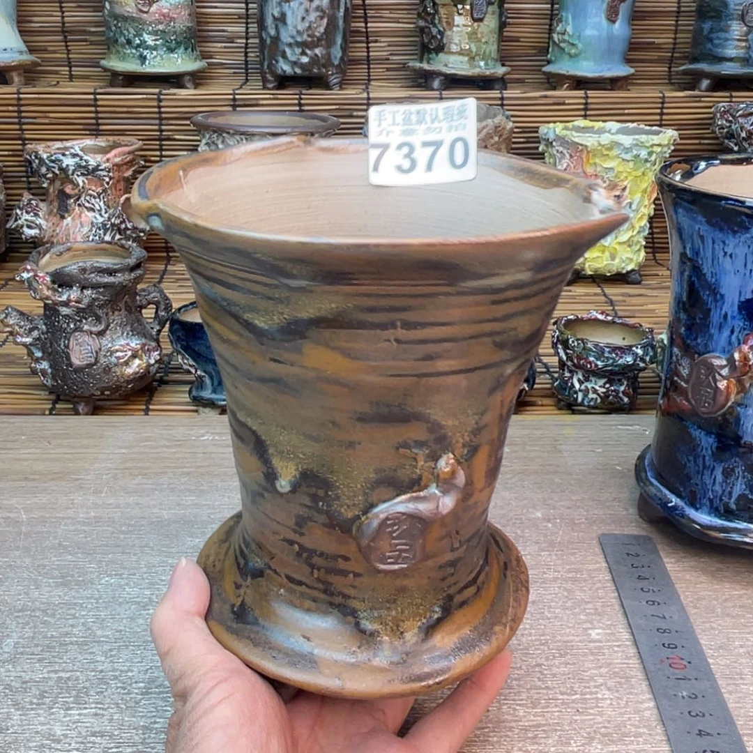 手工花盆默认瑕疵完美者勿拍