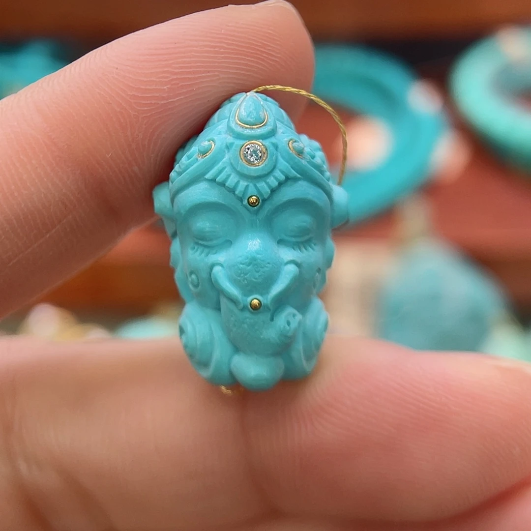 绿松石未镶嵌珠宝半成品