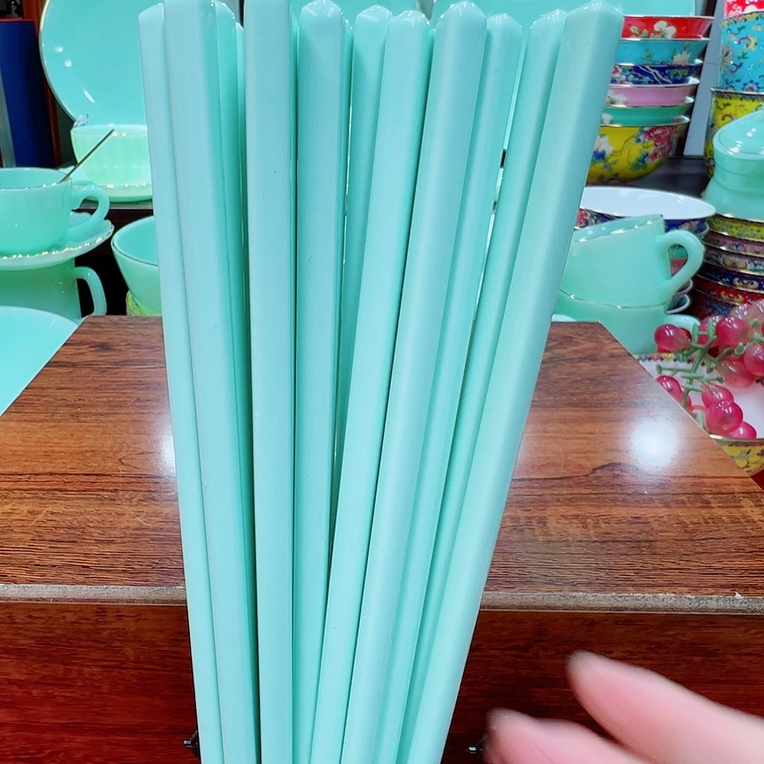 玉瓷果绿筷子10双