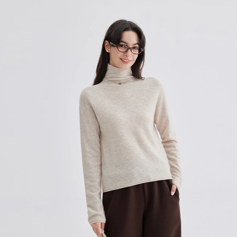 【C】秋冬无缝高领毛衣长袖 J0002