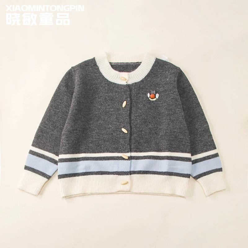 条纹开衫毛衣3C5129