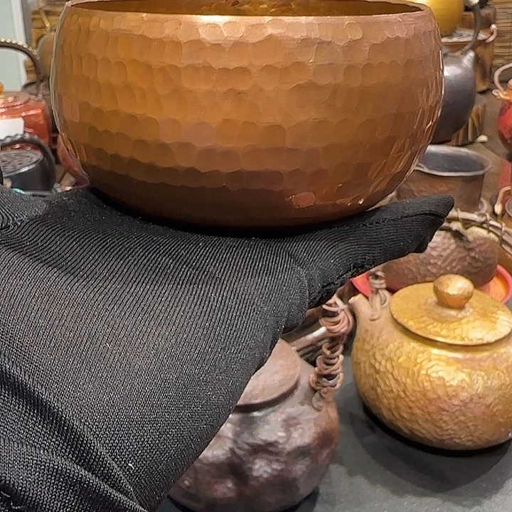 紫铜手工制作茶洗