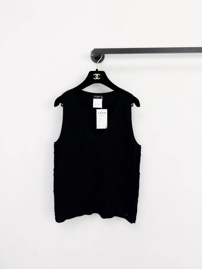 99新 Chanel/香奈儿 棱型格背心 正品 44码 胸围90有弹性 衣长62