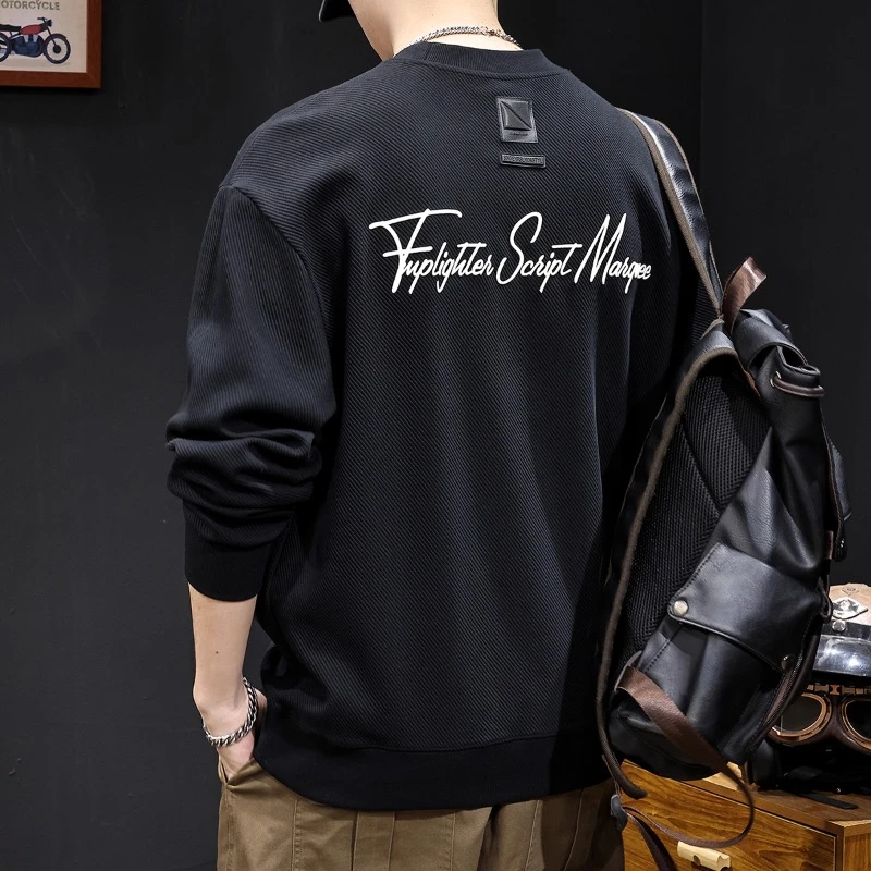 MR.MUDI/穆迪先生刺绣卫衣男秋季2025新款男款春秋款衣服男士长袖