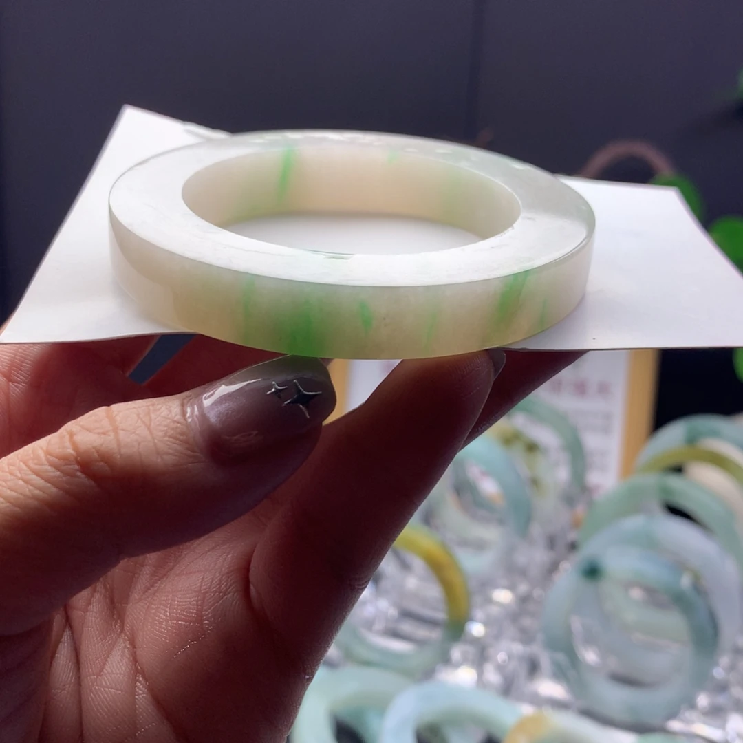米***粒定制翡翠未镶嵌翡翠手镯54