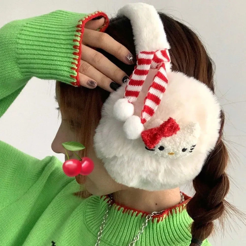 新款日系可爱kitty毛绒耳罩y2k网红秋冬护耳保暖耳套超萌