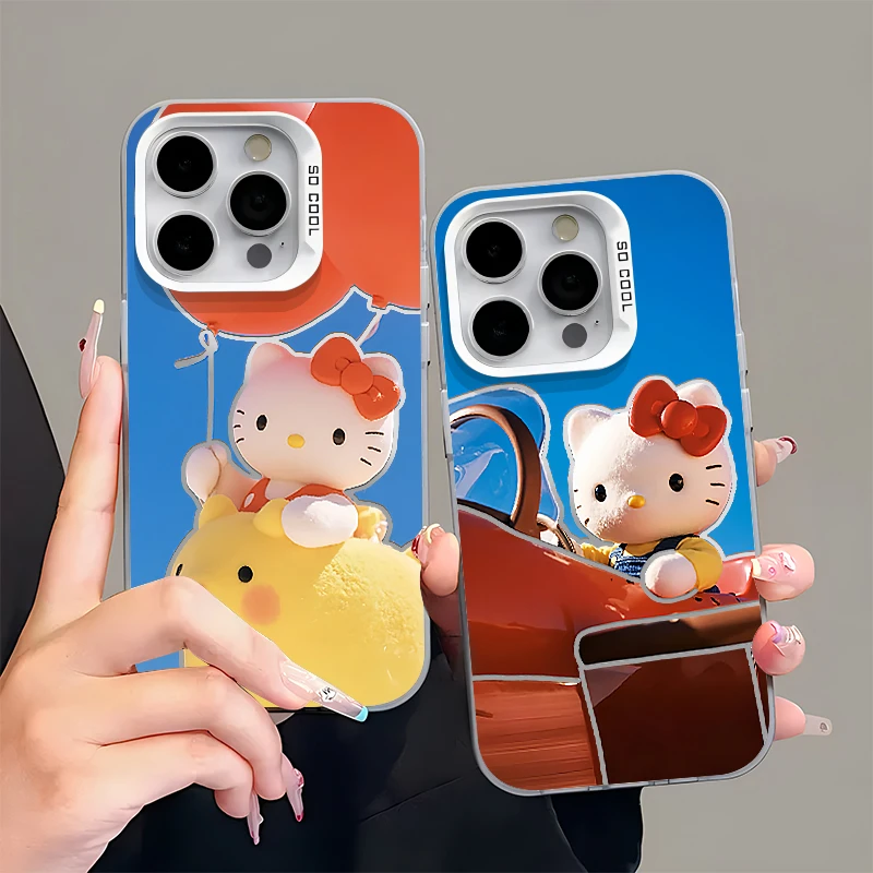 BANCA热气球Kitty适用苹果16/15promax手机壳华为oppo小米14vivo