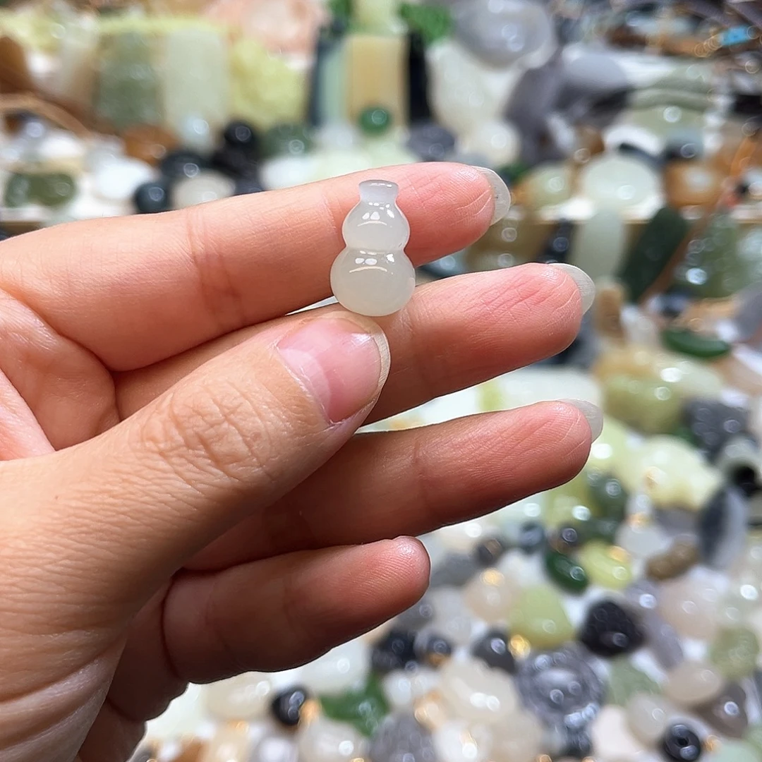 今***心和田玉银S925镶嵌吊坠(不含链)