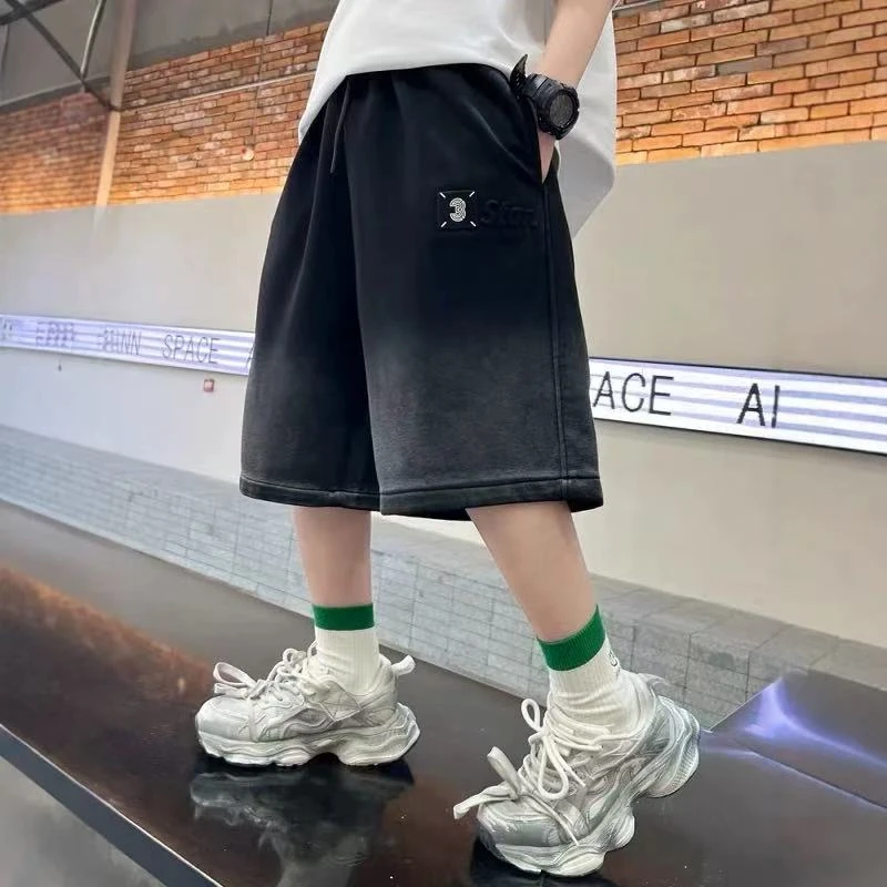 【断码清】QY034 聪明豆男女童【黑色渐变短裤 】