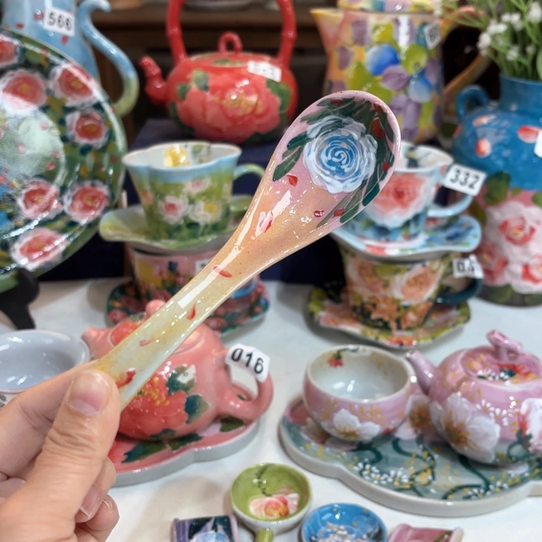 景德镇手绘高温釉下彩陶瓷茶具