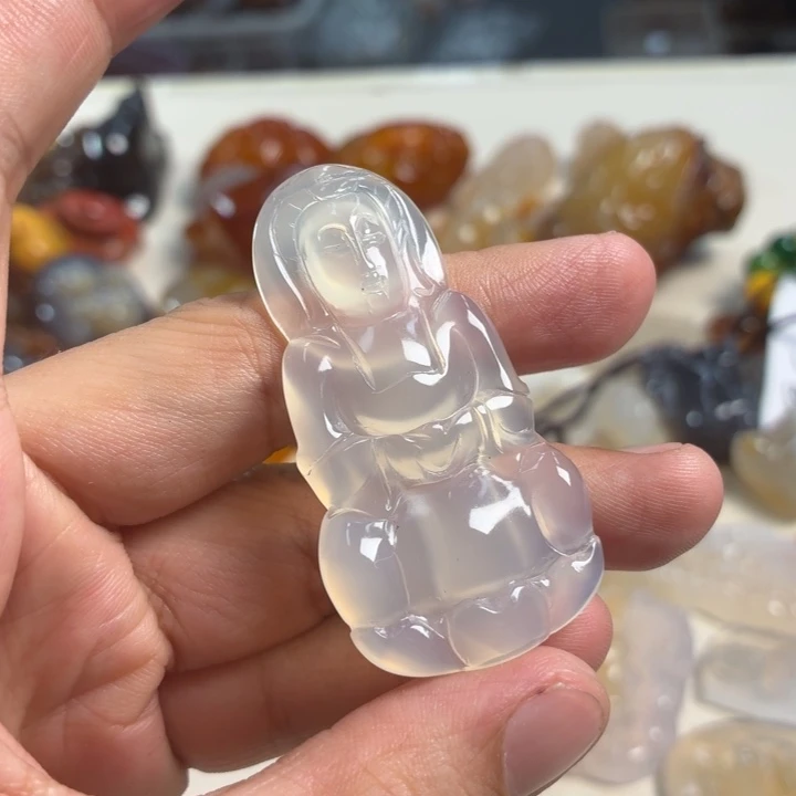 玛瑙/玉髓未镶嵌吊坠(不含链)