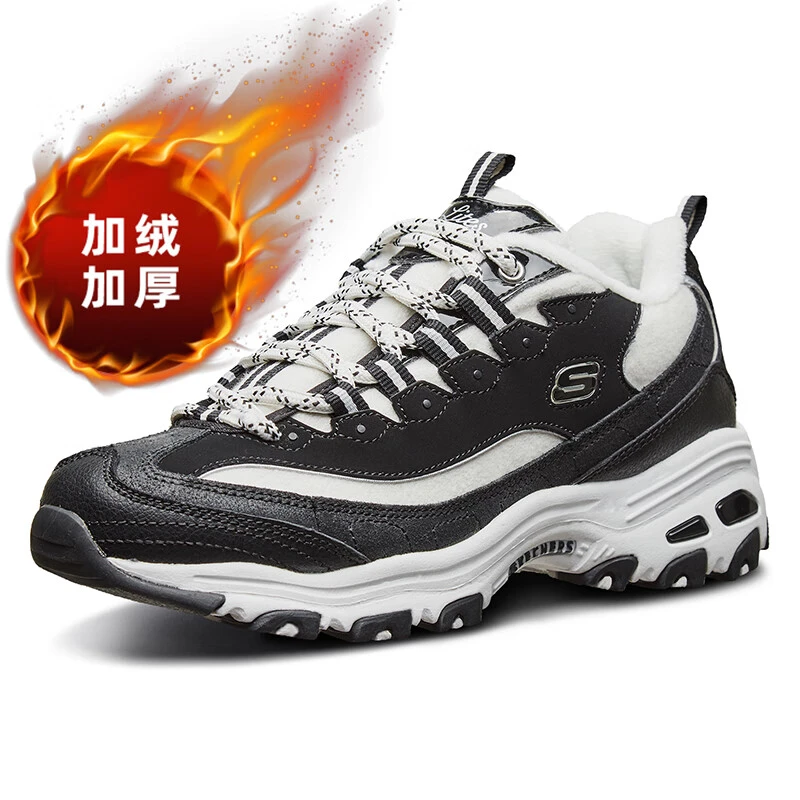 (b040)Skechers斯凯奇女款加绒棉鞋熊猫鞋休闲鞋