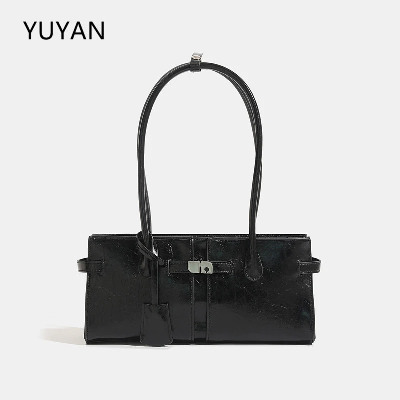 气质单肩折叠包设计师新款小众百搭通勤手提包洋气真皮法棍腋下包