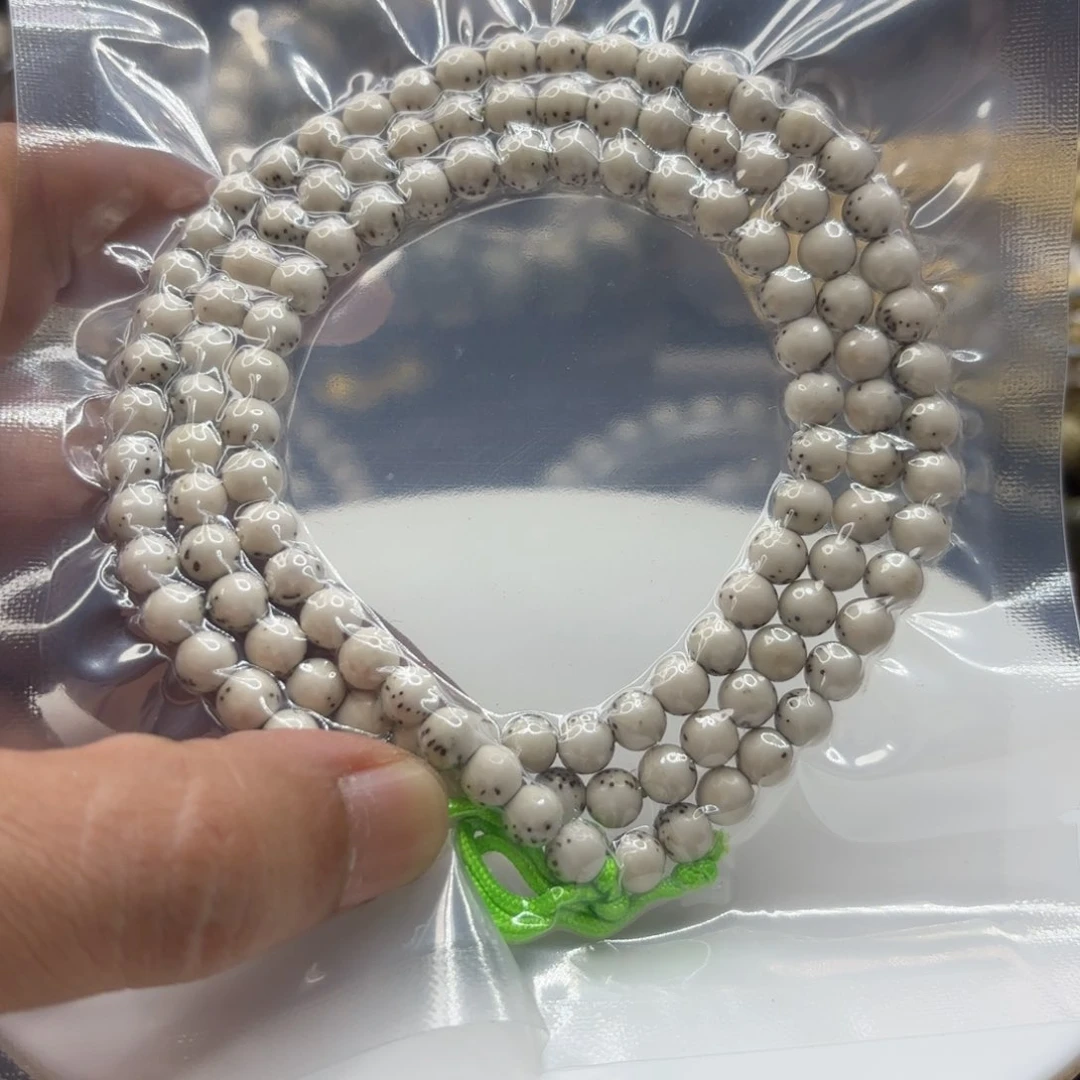 星月菩提手串夏***冰6圆通体大留白