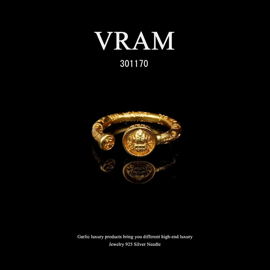 纯铜戒指 镀K金VRAM戒指~301170