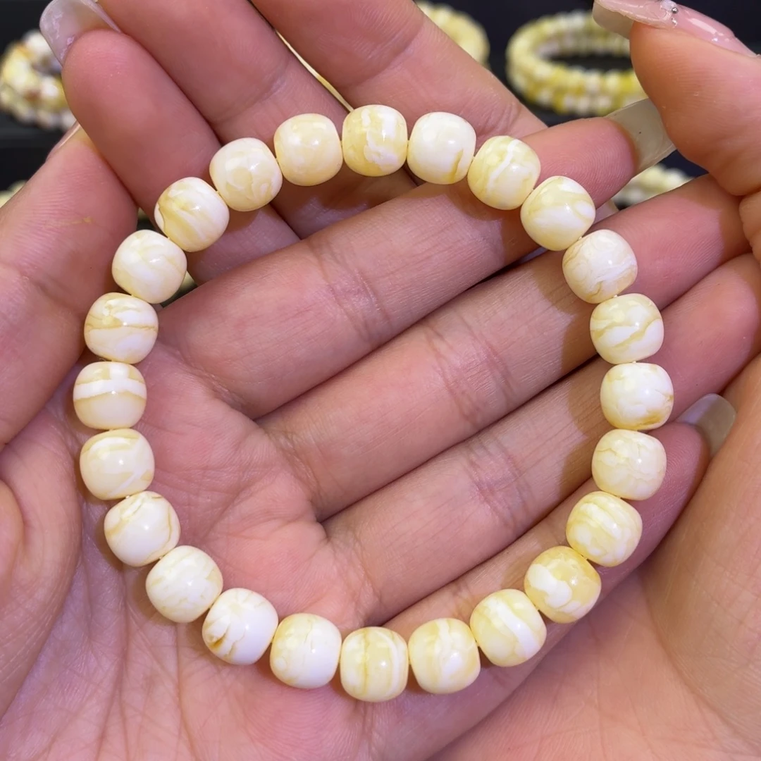 未镶嵌琥珀手链瓷白虎皮9