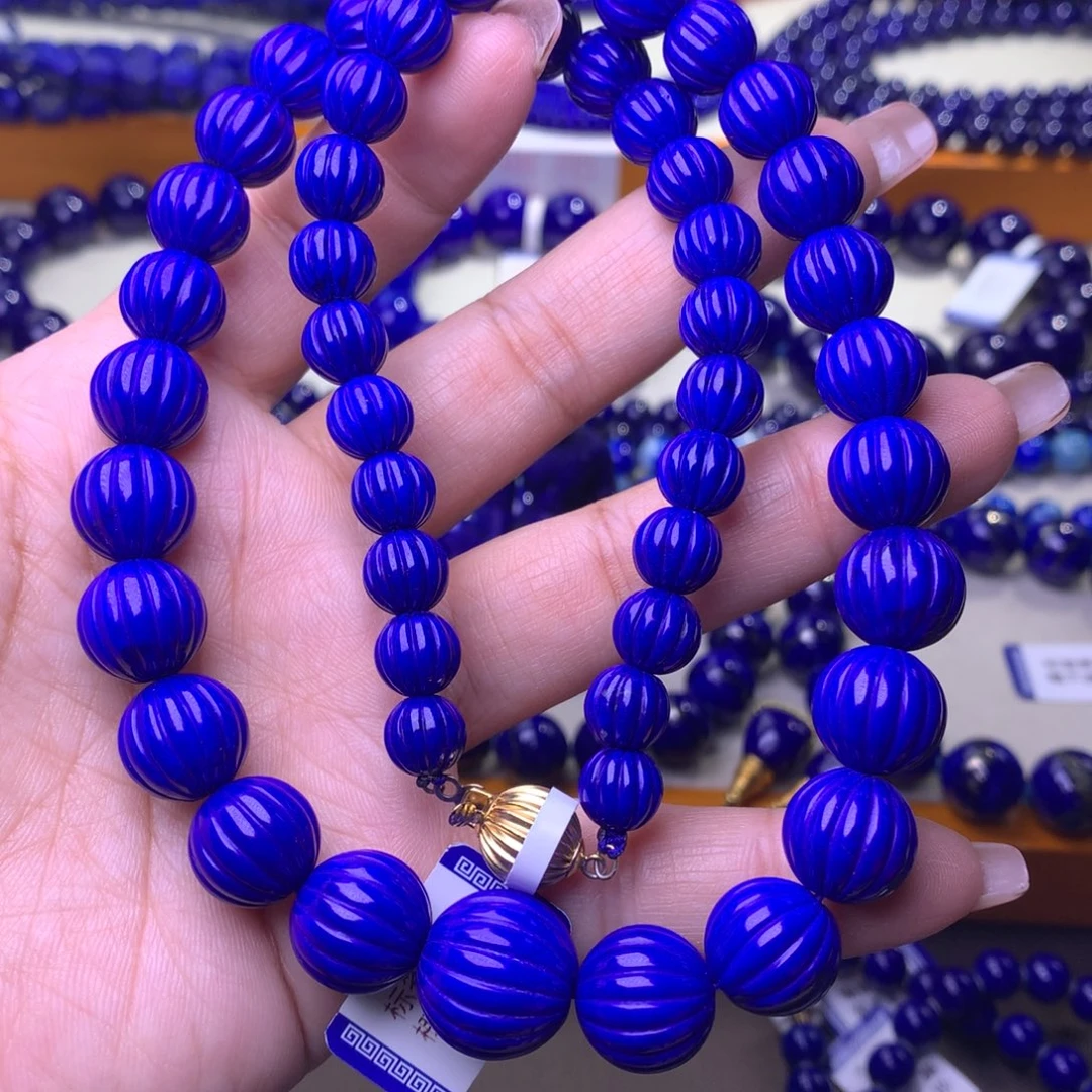 青金石未镶嵌项链