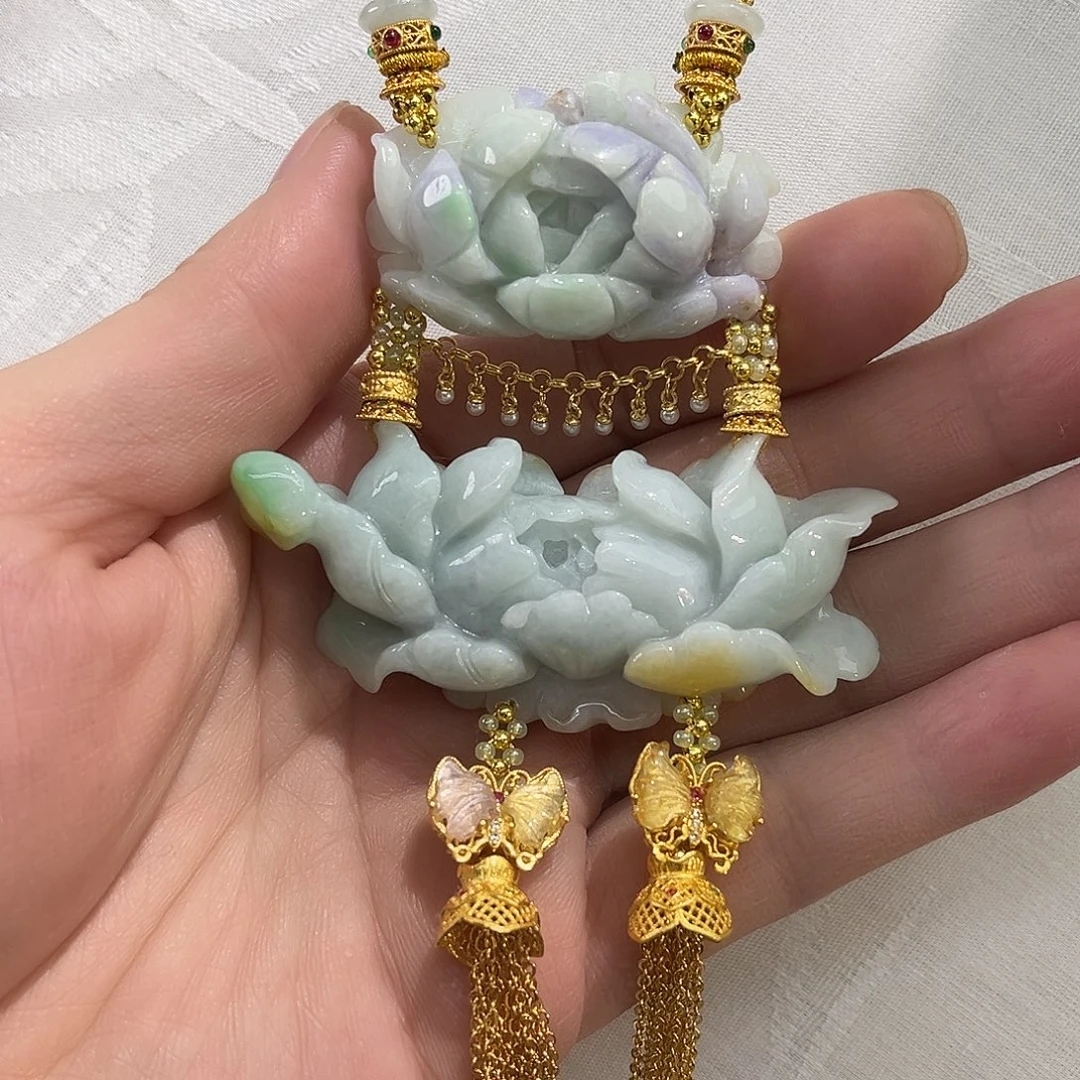 翡翠合金吊坠(赠链)国风