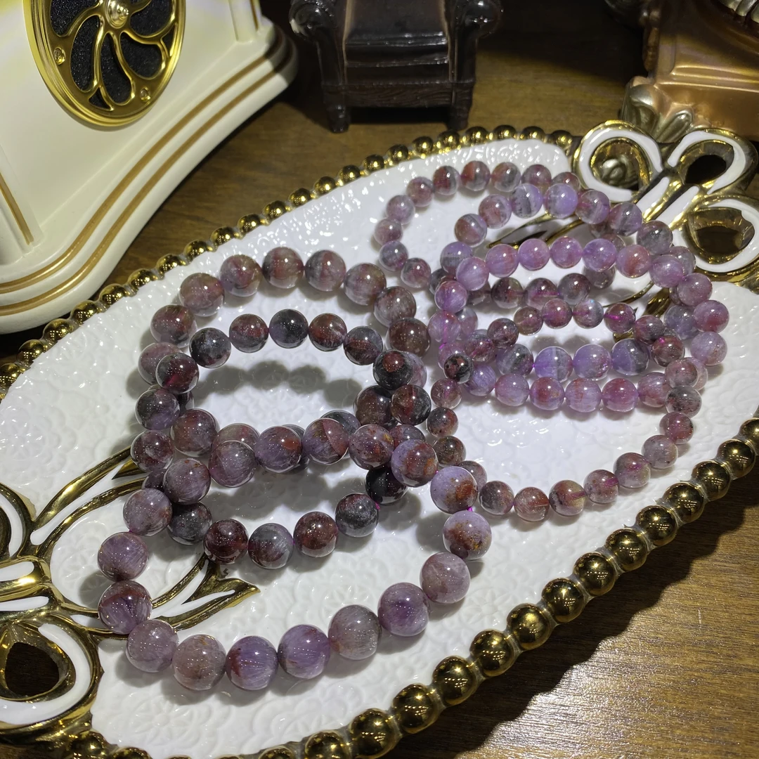 V856-天然高阶老矿料极光23水晶手串单圈-多样性发其一