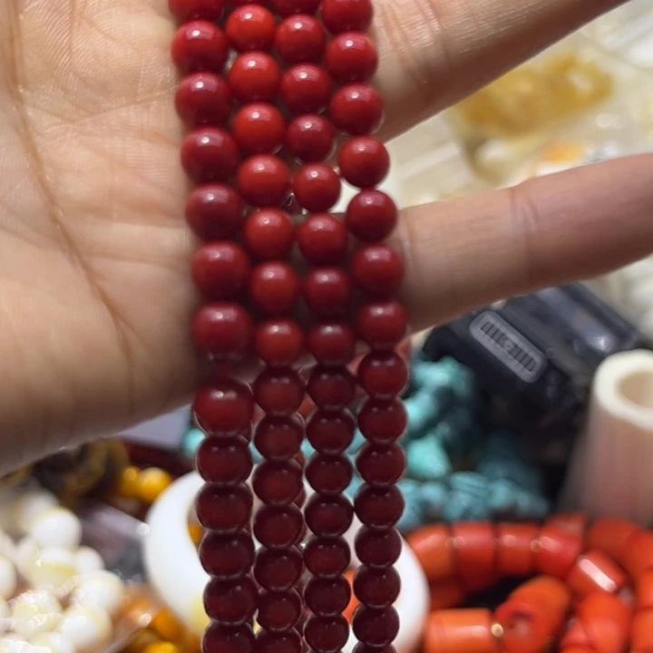 核桃手串/手链0.6牛血红半成品