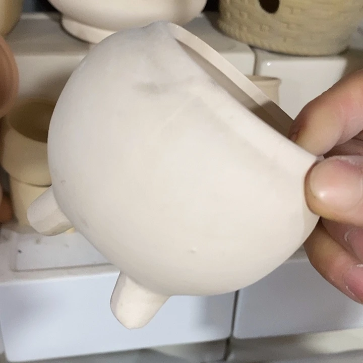 陶盆有孔 瑕疵针孔漏釉介意勿拍外口 6外高7