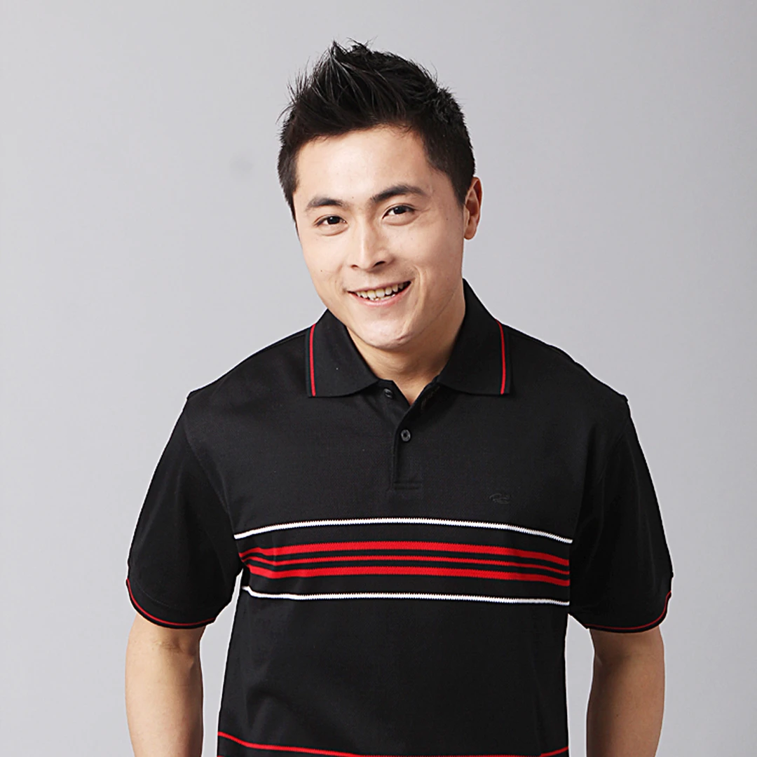 凯普狄诺Polo衫商务常规半袖2025夏装短袖条纹青年商务休闲衬衫