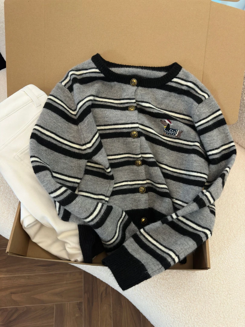 KAISIO早春开衫条纹时尚上衣百搭2418520