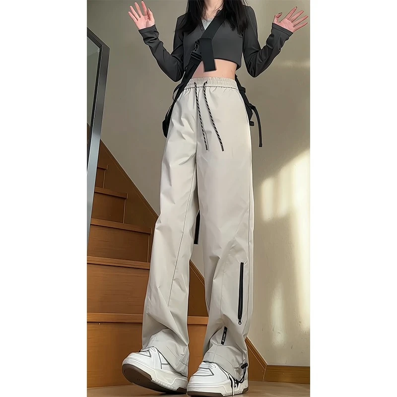 冲锋裤男士夏天2025新款防水速干宽松直筒运动工装休闲长裤子夏季