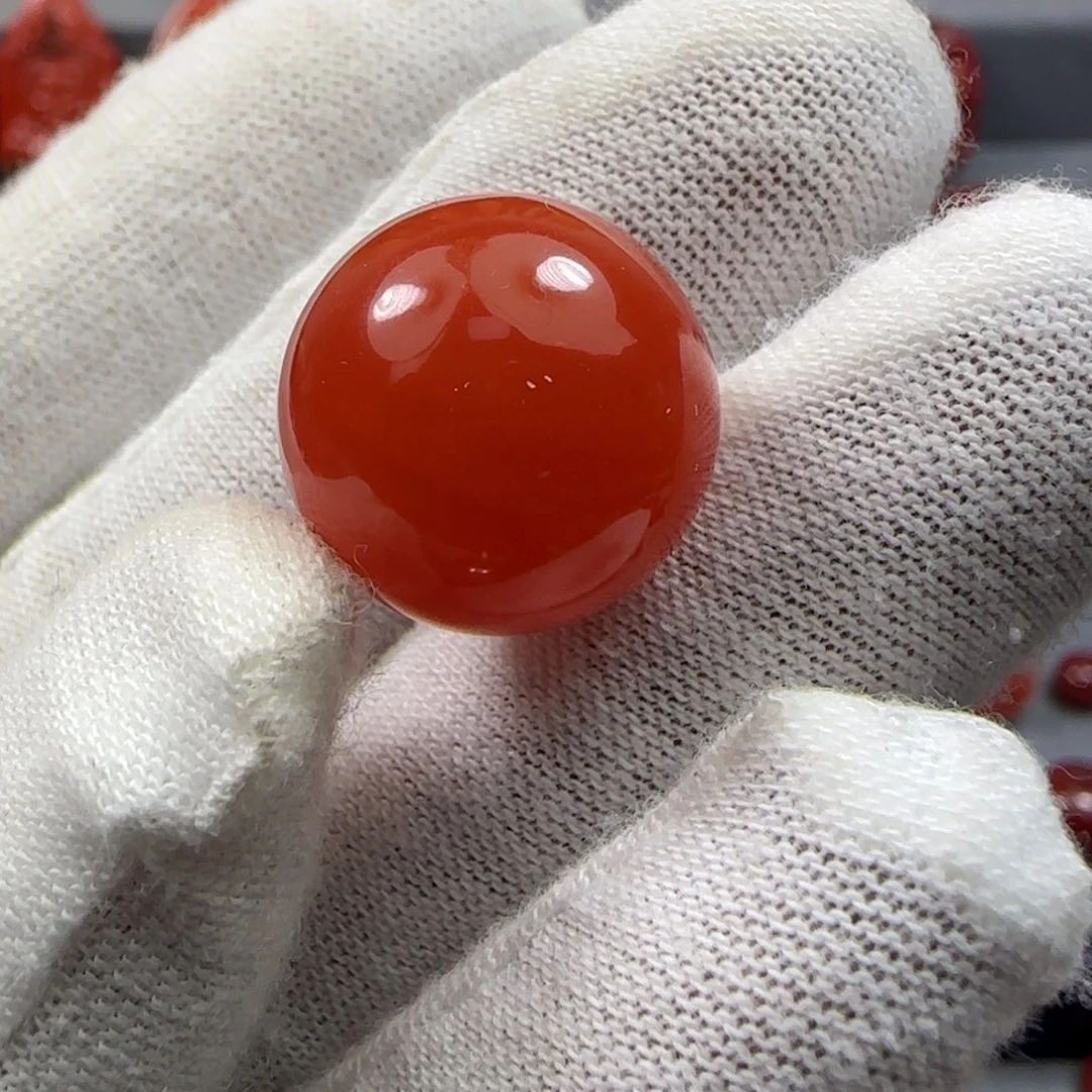 南红玛瑙素珠16.2未镶嵌果*