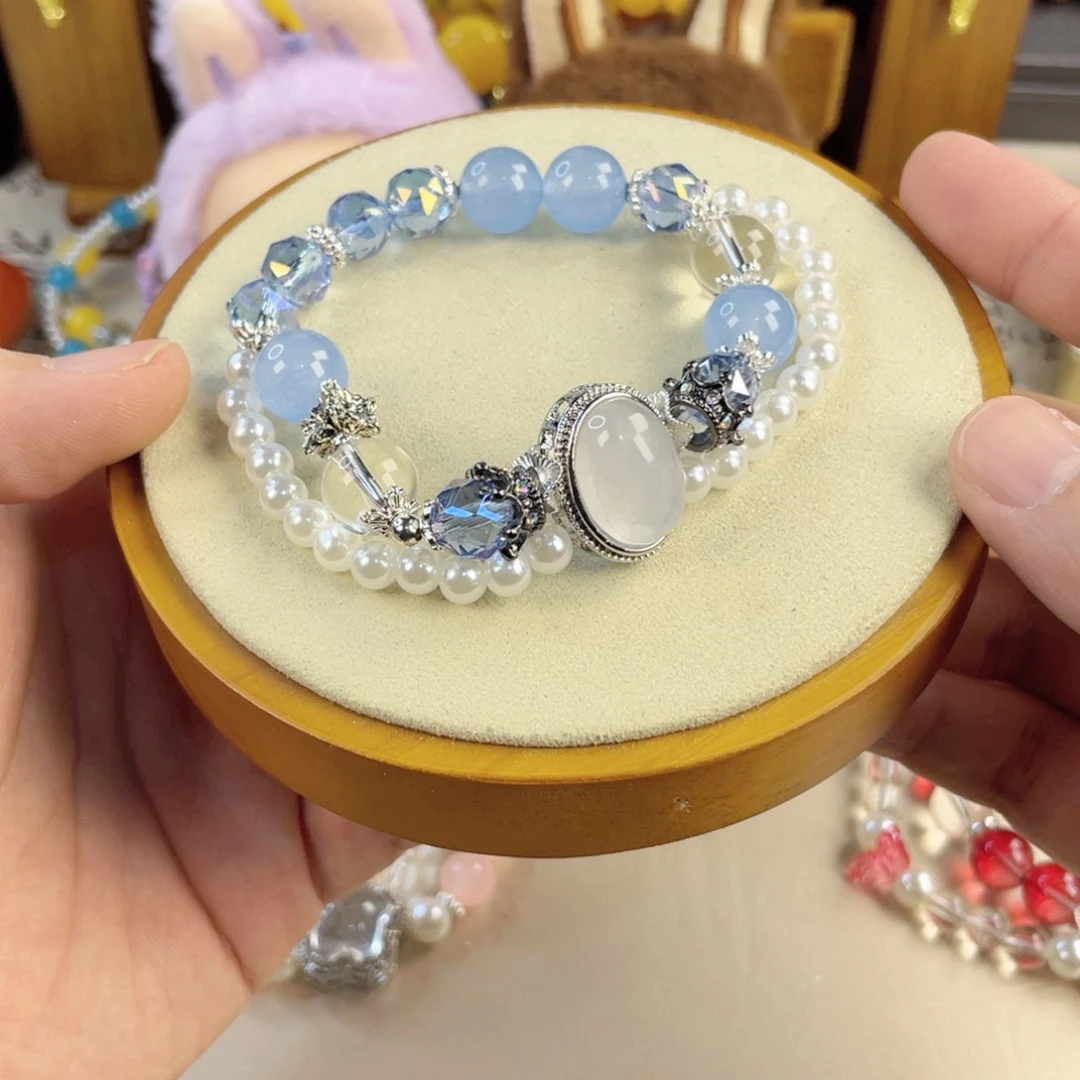 针钠钙石手饰银S925镀金镶嵌