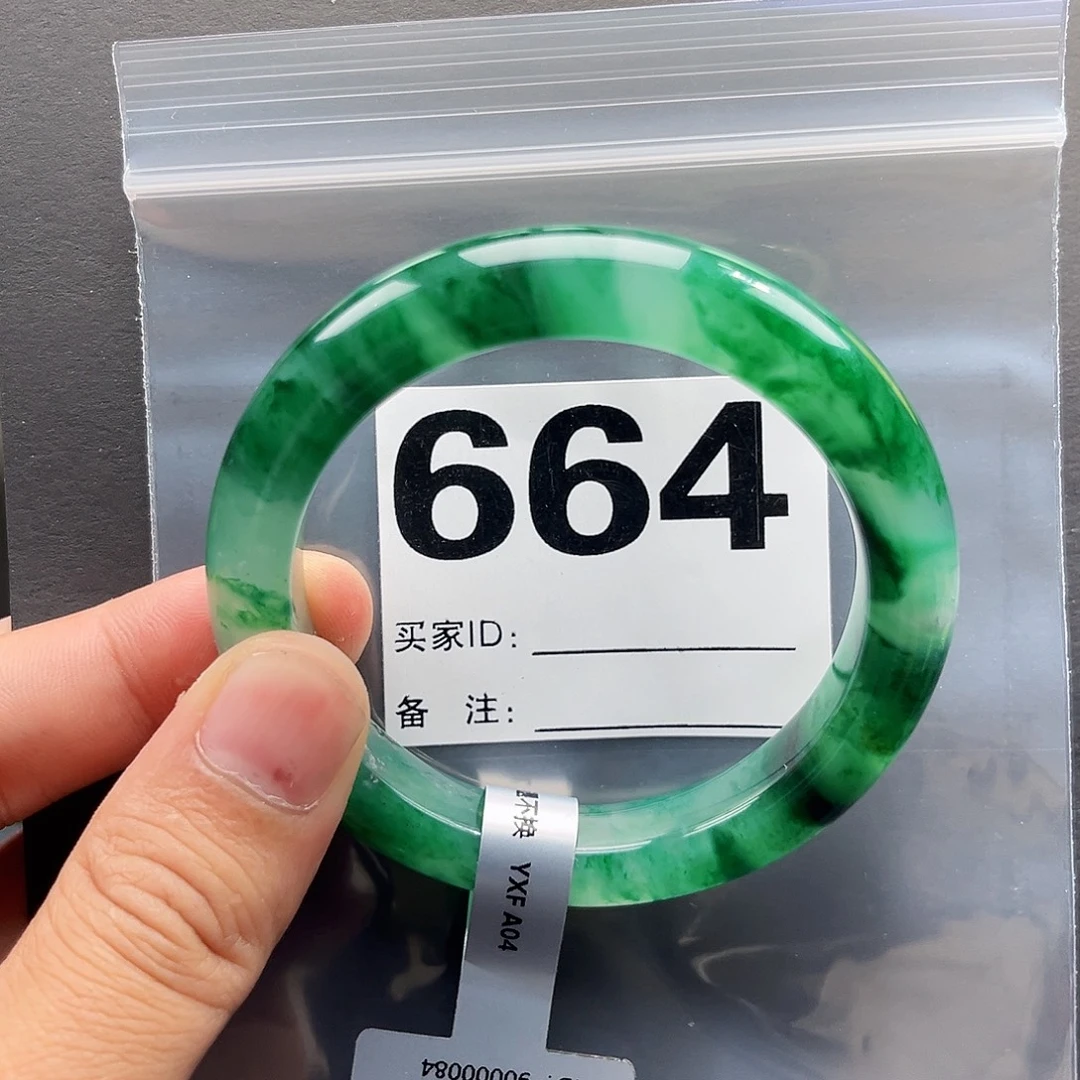 未镶嵌手镯石英质玉（非洲翠）56圈口664