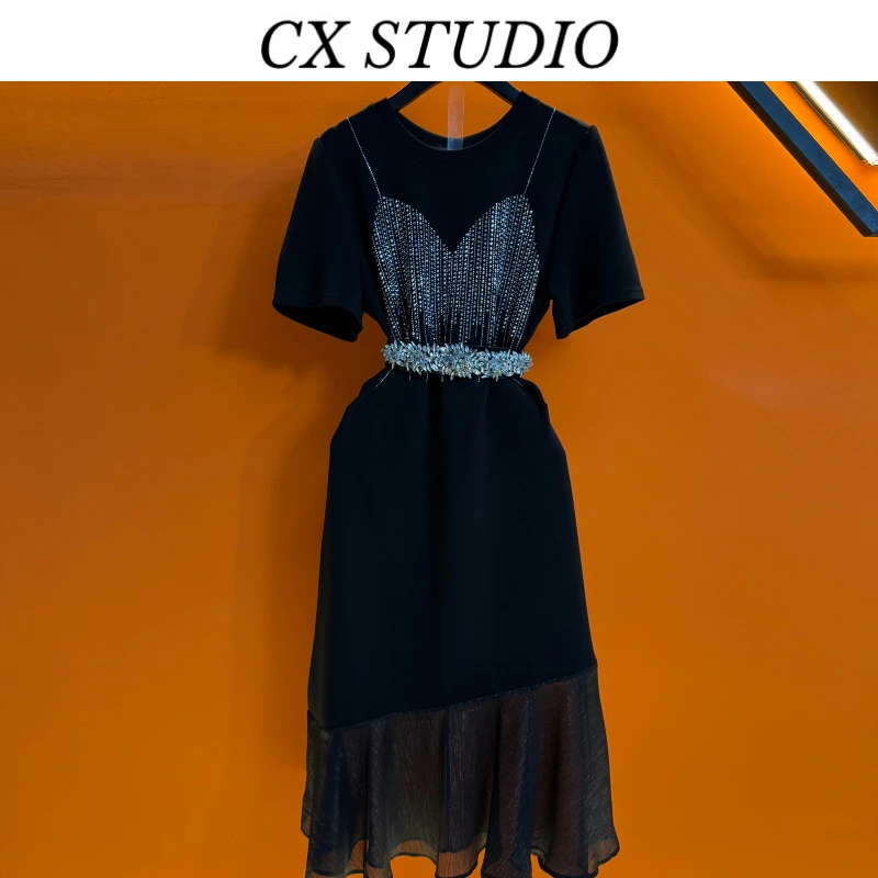 经典收腰轻奢时尚夏季连衣裙（定制女装）S9916