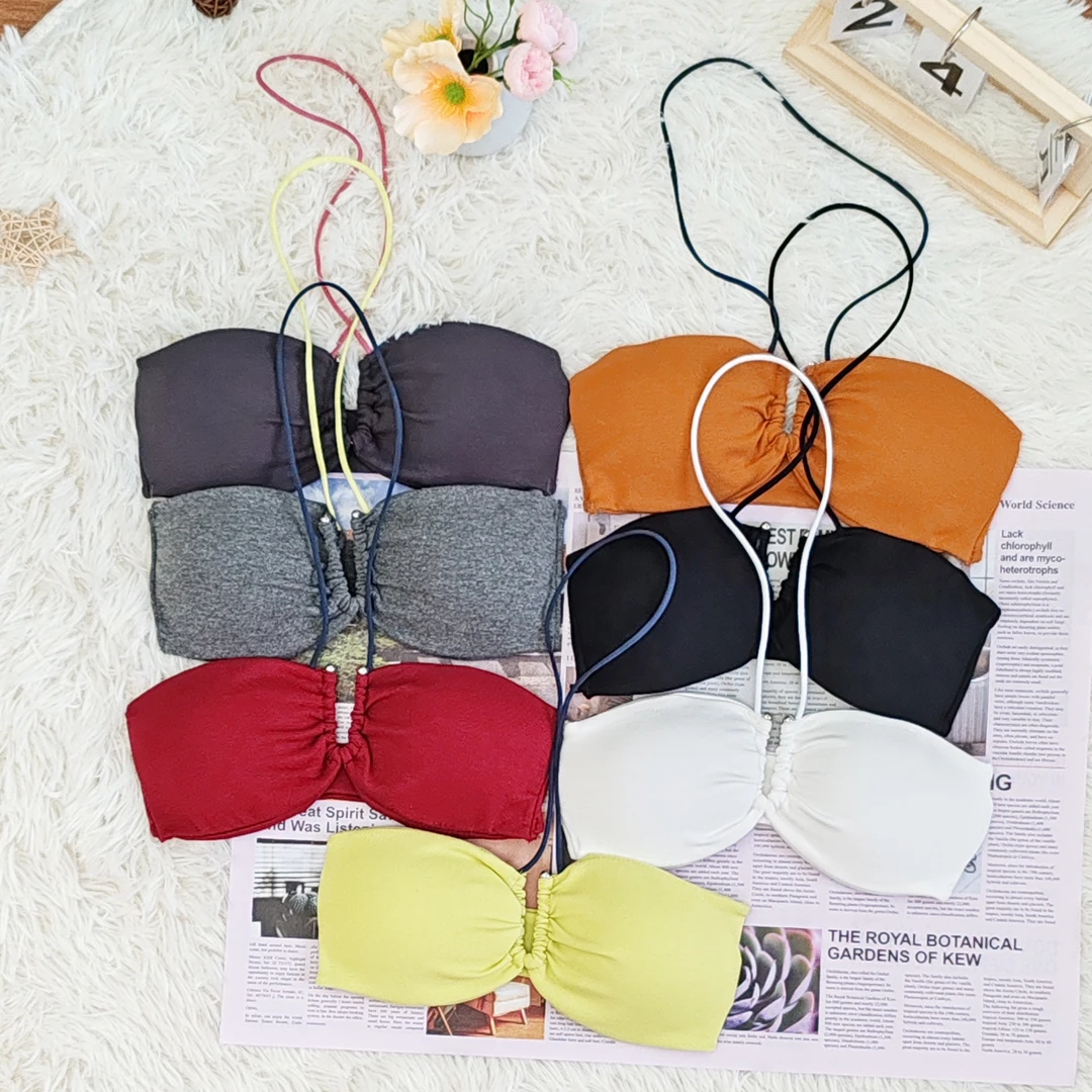 辣妹性感镂空抹胸吊带背心女夏季纯欲高级感外穿修身短款小众内衣