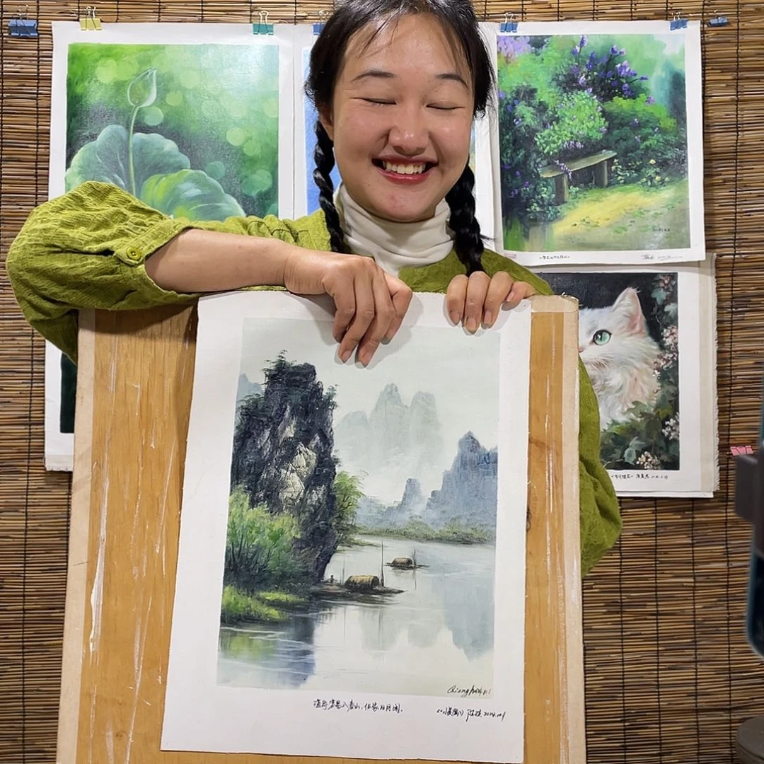 油画薇爽恭喜竞拍成功！