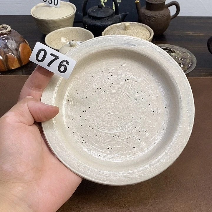 076作者器粉引开片壶承清仓价看好拍