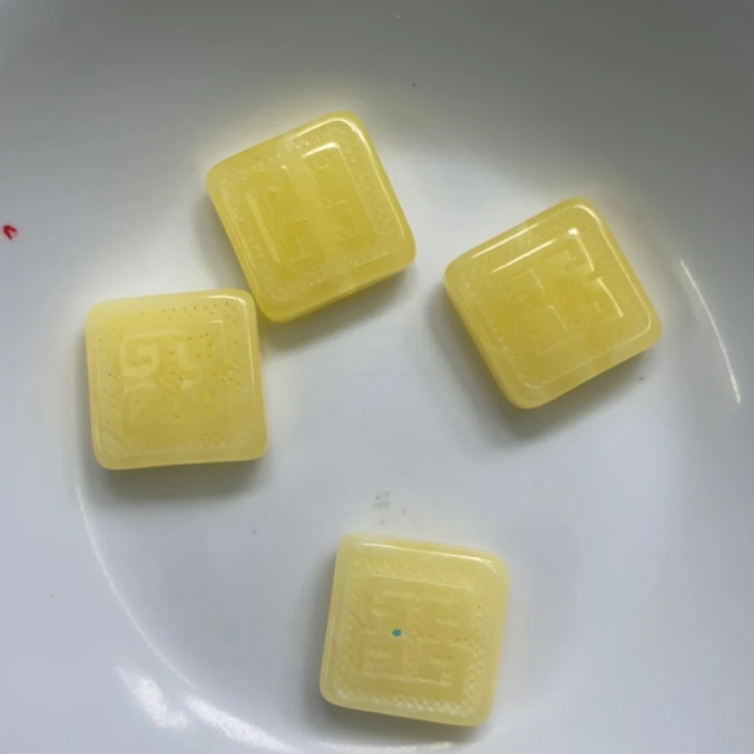 金禧缘珠宝～M508 蜜蜡 回纹方牌 6个8.8元