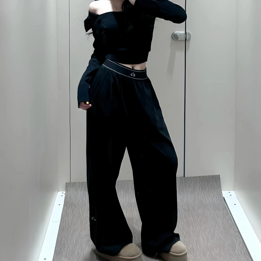直筒套装新款阔腿裤高腰多巴胺风格衣服纯欲风网红洋气炸街女装洋