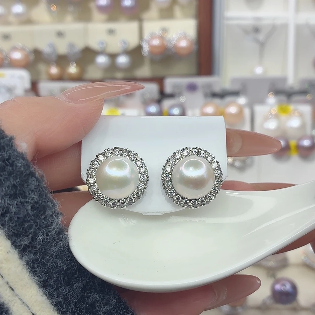 未镶嵌耳饰淡水珍珠F